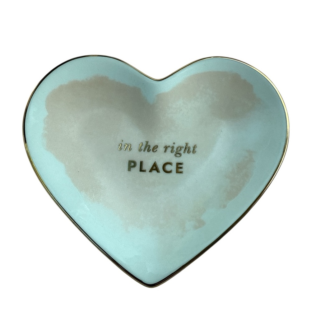Kate Spade Pink and White Heart-Shaped Dish